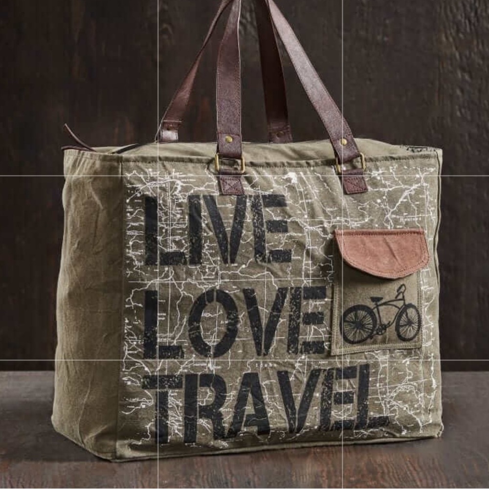 Mona B Live Love Travel Weekender Bag, plus Crossbody Purse, EUC!